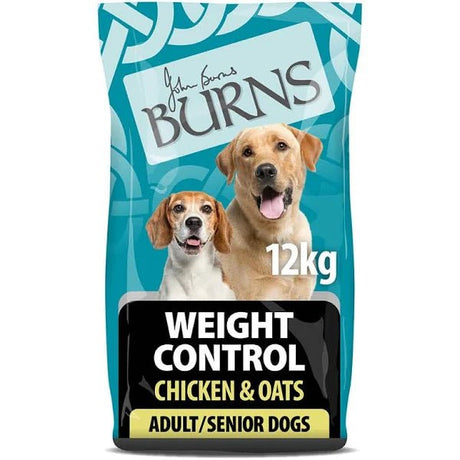 Burns Adult/Senior Weight Control Dry Dog Food with Chicken & Oats, Burns, 12 kg