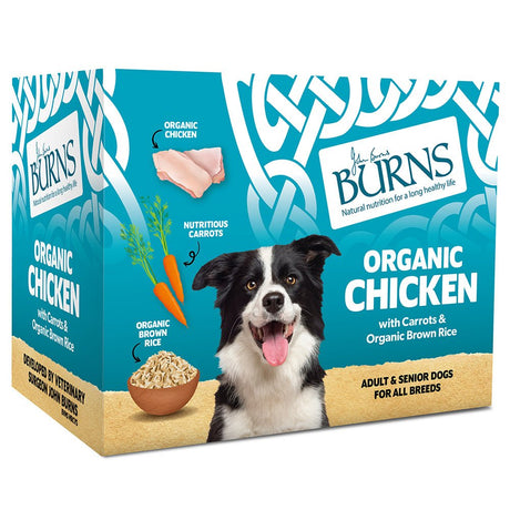 Burns Dog Tray Organic Chicken, Burns, 6x395g