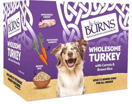 Burns Dog Tray Wholesome Turkey, Burns, 6x395g