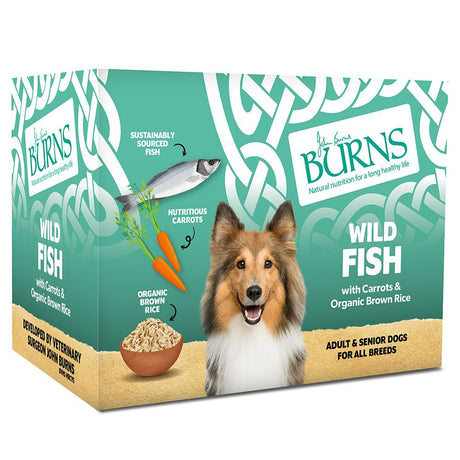 Burns Dog Tray Wild Fish, Burns, 6x395g