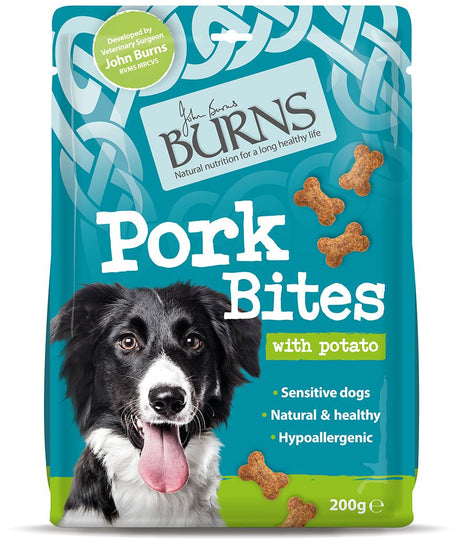 Burns Pork Bites Dog Treats with Potato 10x200g, Burns,
