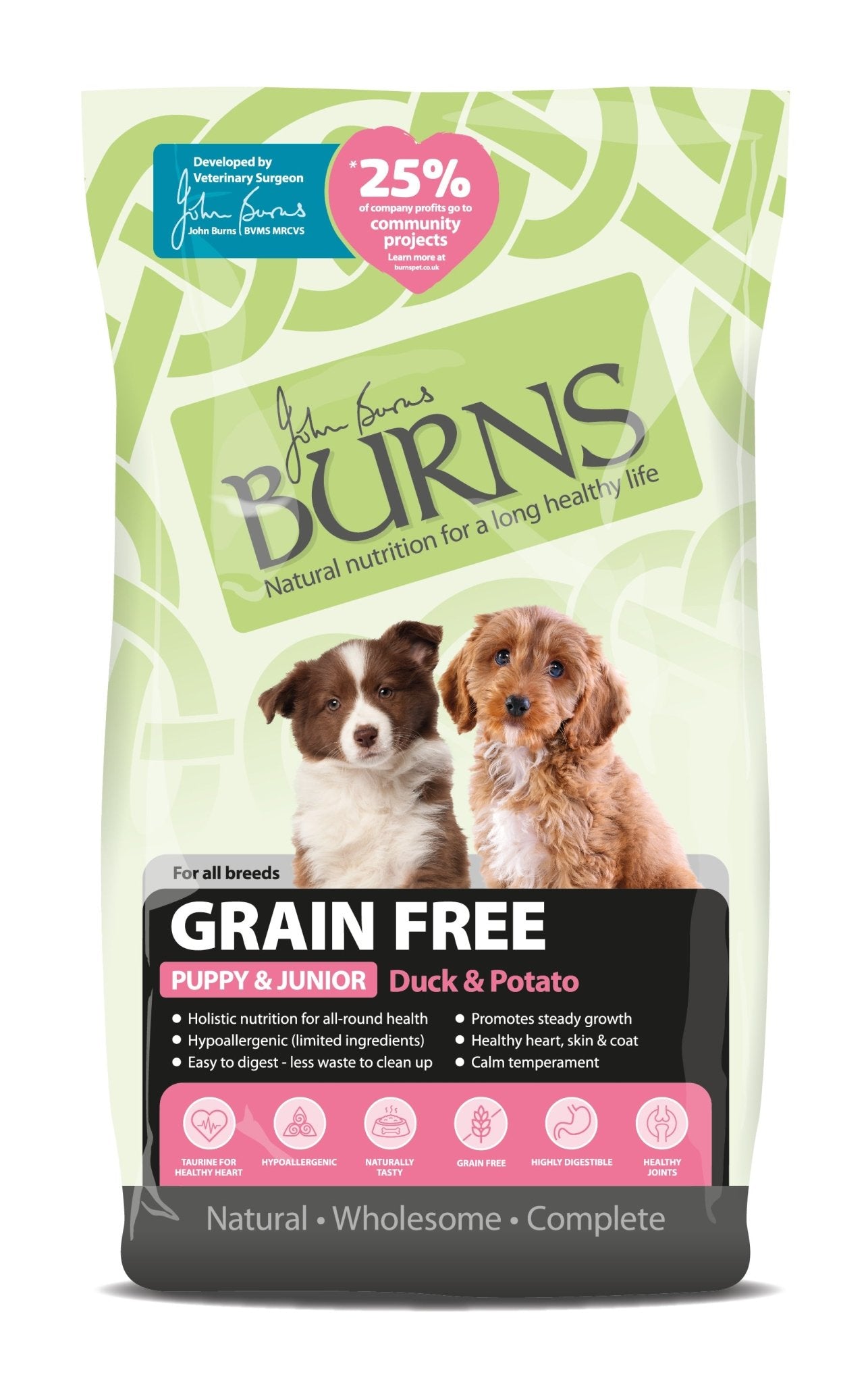Burns Puppy Grain Free Duck, Burns, 2 kg