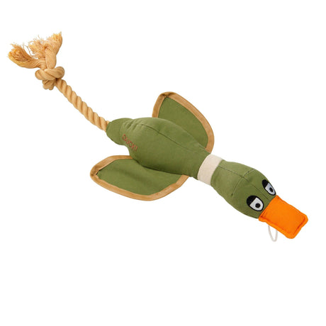 Canvas Duck Thrower Dog Toy Khaki | Two-Sizes, House of Paws, Khaki