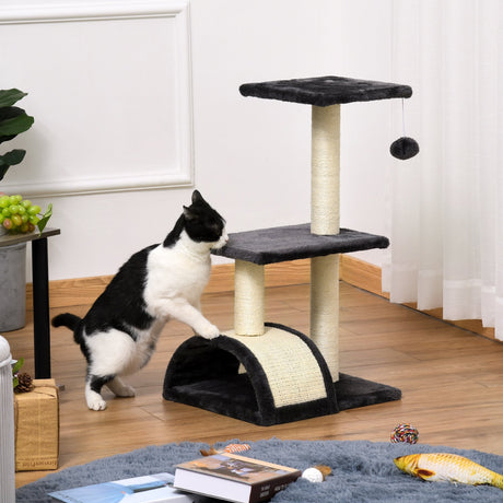 Cat tree Tower 72cm Climbing Activity Centre Kitten-Grey, PawHut,