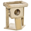 Cat Tree Tower for Indoor Cats Cat Scratching Post Climbing Activity Centre w/Jute Scratching Pad, Toy Ball, Cat House, PawHut, Coffee