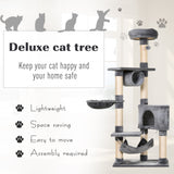 Cat Tree Tower Height 150CM Kittens Activity Stand House Scratching Posts, PawHut,