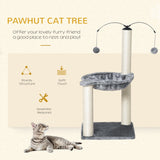 Cat Tree Tower w/ Sisal Scratching Post, Hammock, Ball, 40x40x83 cm, PawHut,