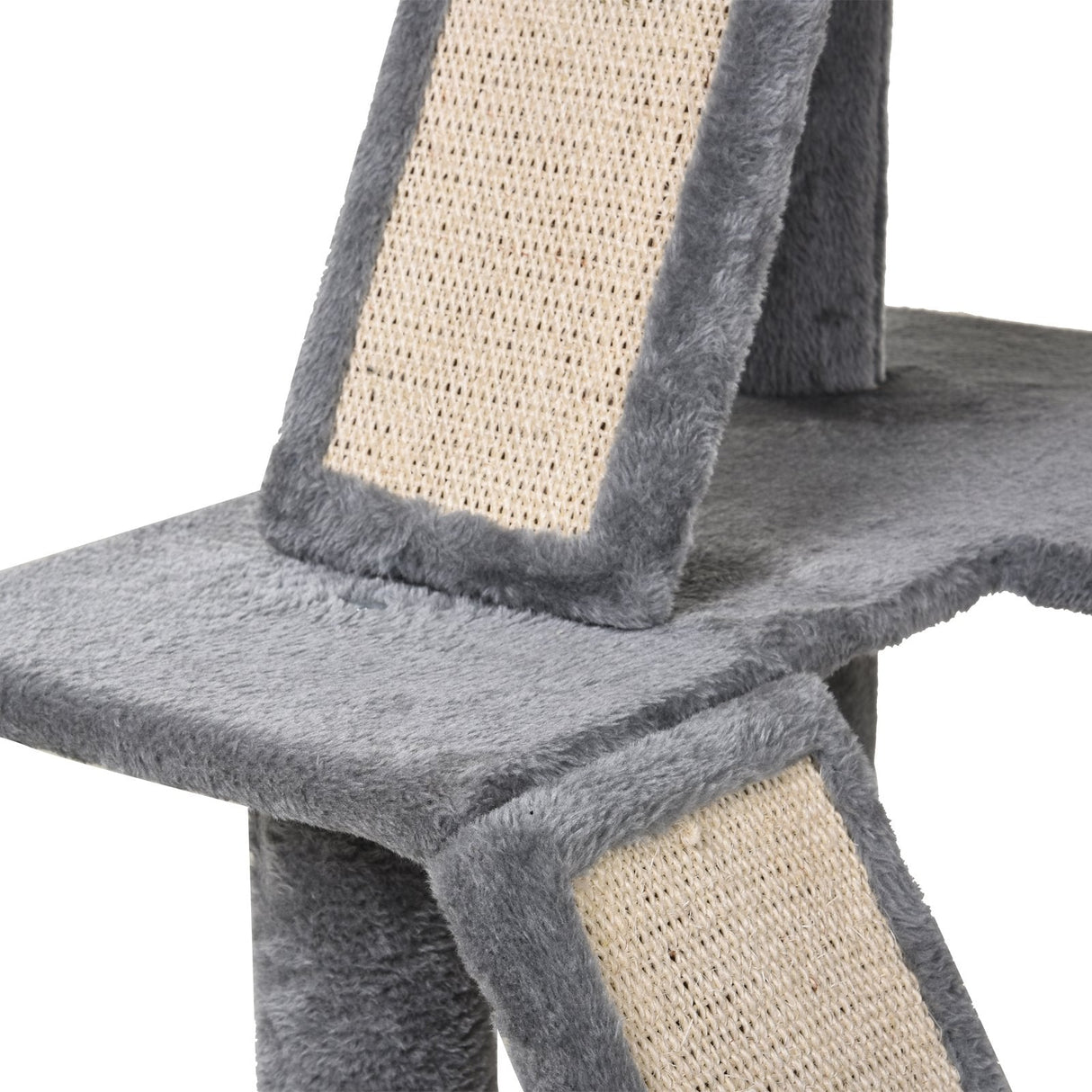 Cat Tree Tower with Sisal-Covered Scratching Posts and Ladders for Climbing and Playing, PawHut,