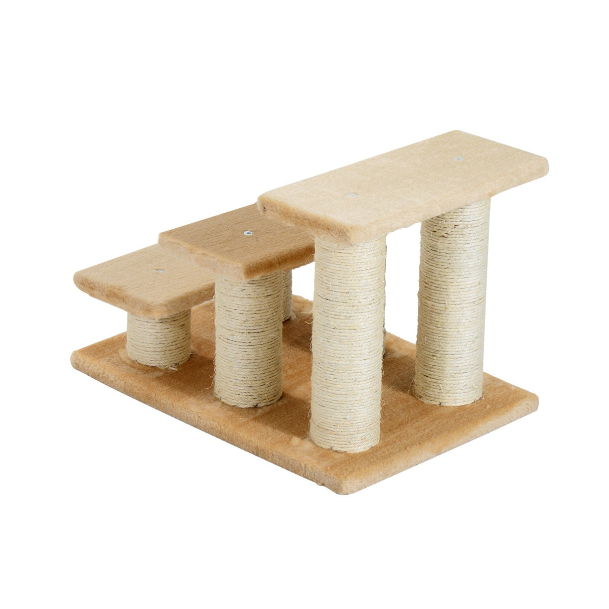 Cats 3-Tier Particle Board Stair Scratch Tree Beige, PawHut,