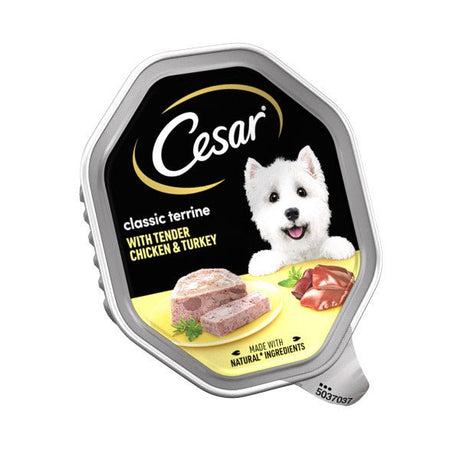 Cesar Classics with Tasty Chicken & Turkey 14 x 150g, Cesar,