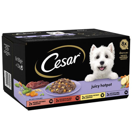 Cesar Juicy Hotpot Mixed Selection Gravy Foil 3x (8x150g), Cesar,