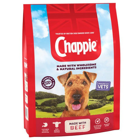 Chappie Dry with Beef & Cereal, Chappie, 15 kg