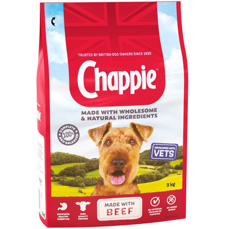 Chappie Dry with Beef & Cereal, Chappie, 3 kg