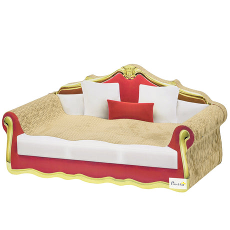 Chic Cat Scratcher Lounge Bed: Includes Catnip - 58x29.5cm, PawHut,