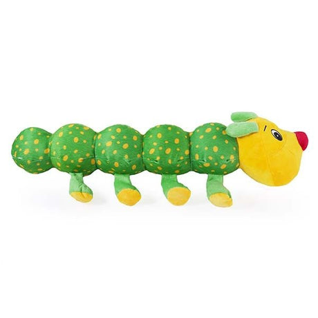 Chubleez Colin Caterpillar Dog Toy, Rosewood,