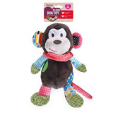 Chubleez Mitchell Monkey Dog Toy x3, Rosewood,