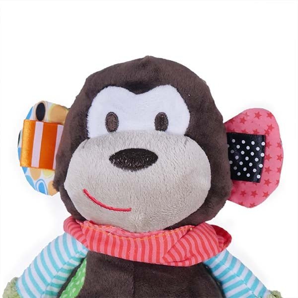 Chubleez Mitchell Monkey Dog Toy x3, Rosewood,