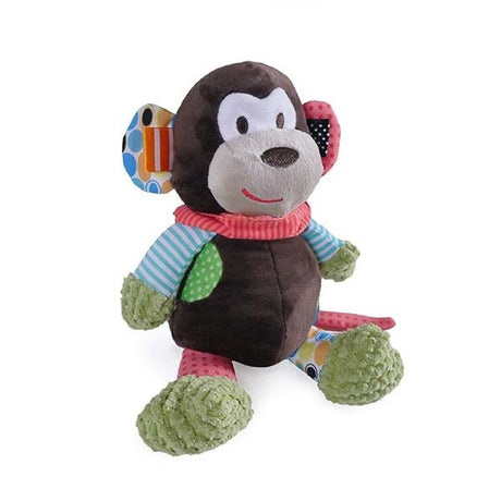 Chubleez Mitchell Monkey Dog Toy x3, Rosewood,