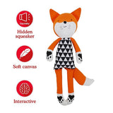 Chubleez Mr Fox Dog Toy x3, Rosewood,