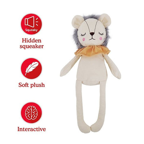 Chubleez Mrs Sleepy Lion Dog Toy x3, Rosewood,