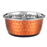 Classic Luxury Copper Colour Embossed Stainless Steel Bowl (Pack of 6), Classic, 950 ml