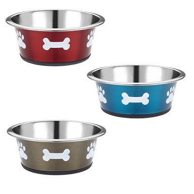 Classic Posh Paws Stainless Steel Bone Bowl (Pack of 6), Classic, 900 ml