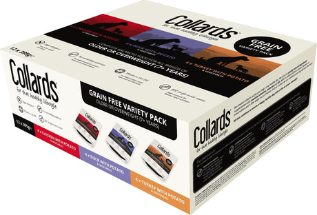 Collards Older or Overweight Grain Free Variety Box 12 x 395g, Collards,
