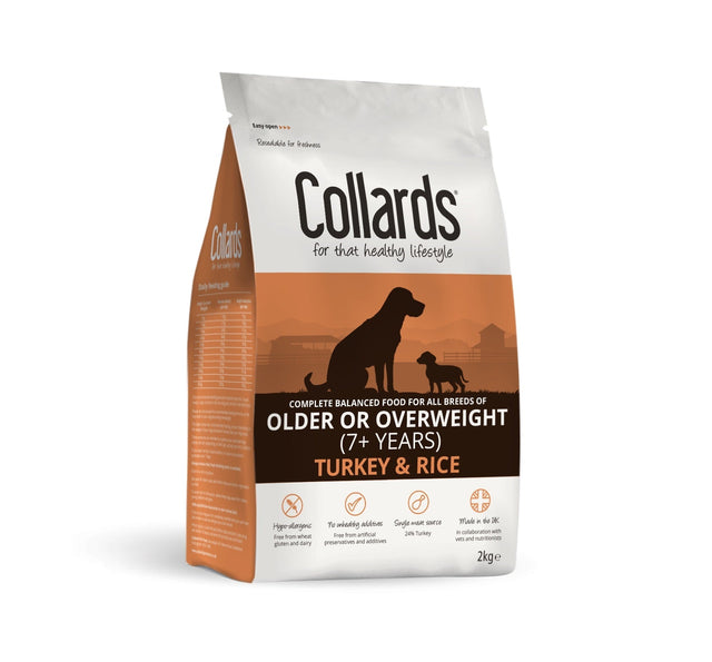 Collards Older/Overweight Turkey & Rice 2 kg, Collards,