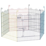 Colourful 6-Panel Pet Playpen with Door for Indoors and Outdoors, PawHut,