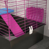 Colourful Small Animal Cage with Ramp & Accessories, PawHut,
