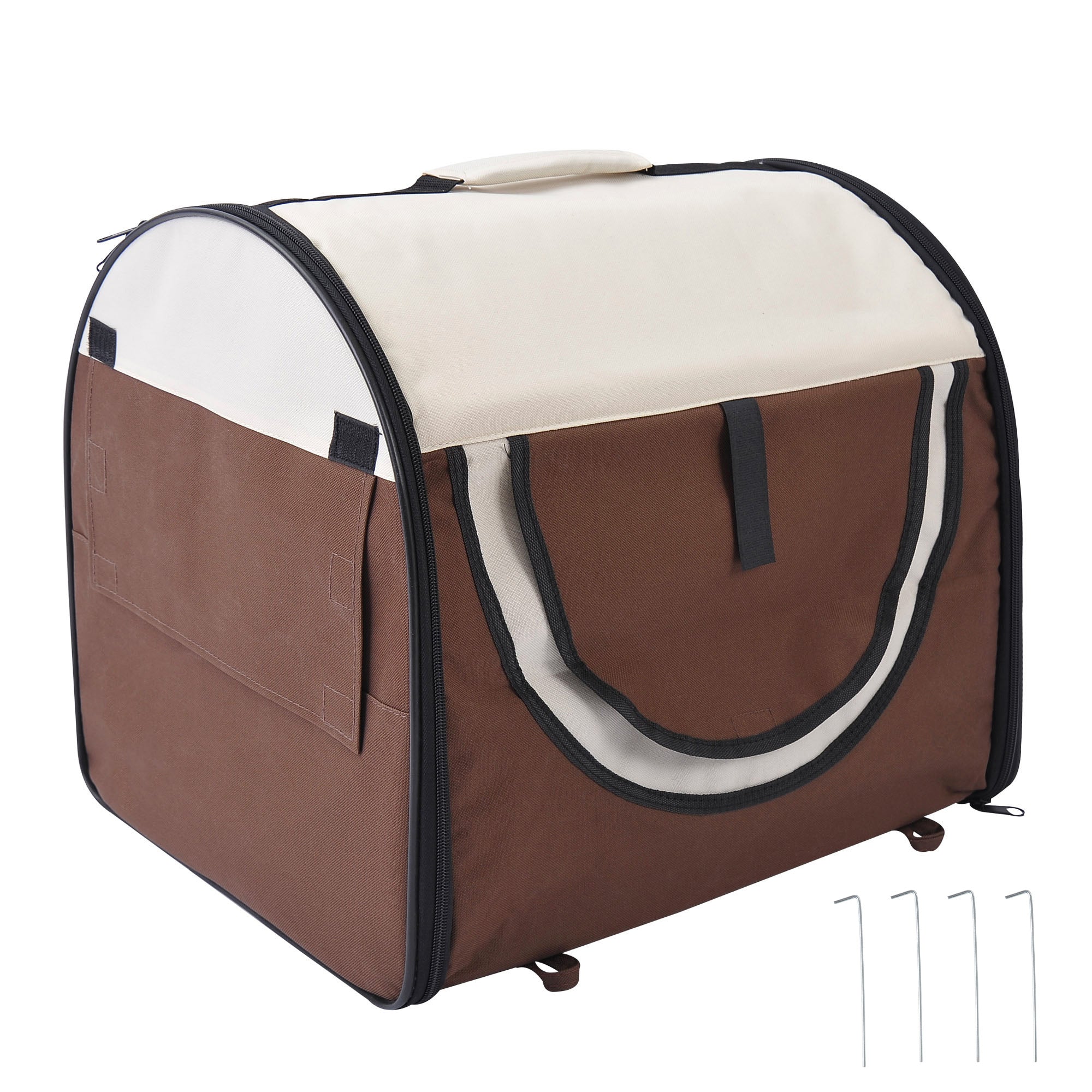 Compact Folding Soft Pet Carrier for Cats & Mini Dogs, PawHut,