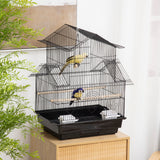 Compact Metal Bird Cage with Accessories for Small Birds, PawHut,