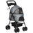 Compact Pet Stroller: Easy-Fold, Airy Mesh & Safety Leash, PawHut, Grey