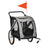 Convertible Pet Bike Trailer/Stroller with Safety Leash, PawHut, Grey
