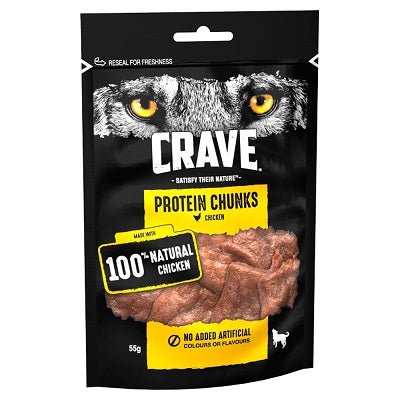Crave Protein Chunks Chicken 6x55g, Crave,