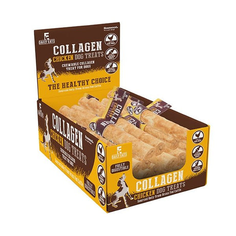 Daily Eats Collagen Chicken Retriever Rolls, Rosewood, 15x105g