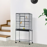 Detachable Metal Canary Cage with Stand & Perches | Mobile Design, PawHut,