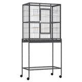 Detachable Metal Canary Cage with Stand & Perches | Mobile Design, PawHut,