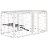 DIY Rabbit Hutch, 9PCs Guinea Pig Hutch, Large Bunny Cage with Door, Ladder, Divider for Small Animals, PawHut,