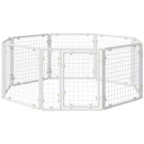 DIY Rabbit Hutch, 9PCs Guinea Pig Hutch, Large Bunny Cage with Door, Ladder, Divider for Small Animals, PawHut,