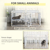DIY Rabbit Hutch, 9PCs Guinea Pig Hutch, Large Bunny Cage with Door, Ladder, Divider for Small Animals, PawHut,