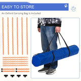 Dog Agility Training Equipment w/ Weaves, Whistle and Carrying Bag, PawHut,