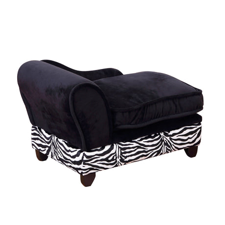 Dog or Cat Sofa Bed for XS-Sized Dogs with Hidden Under Seat Storage, Removable Soft Cushion, Thick Sponge, Wooden Frame, PawHut,