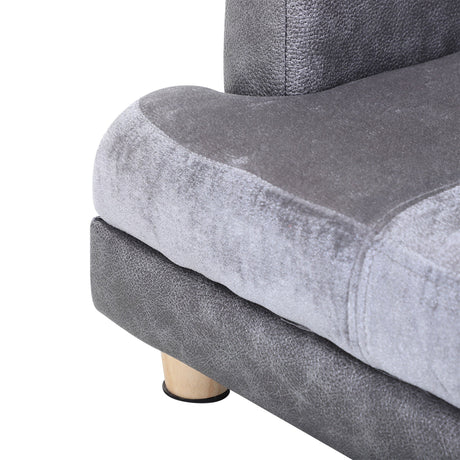 Dog Sofa Bed for Small-Sized Dogs, Elevated Pet Chair with PU Cover, Soft Cushion, Cat Couch Lounger with Anti-slip Legs, PawHut,