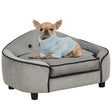 Dog Sofa for XS and S Size Dogs, Pet Chair Bed with Soft Cushion, Cat Sofa Couch with Washable Cover, Wooden Frame, PawHut,