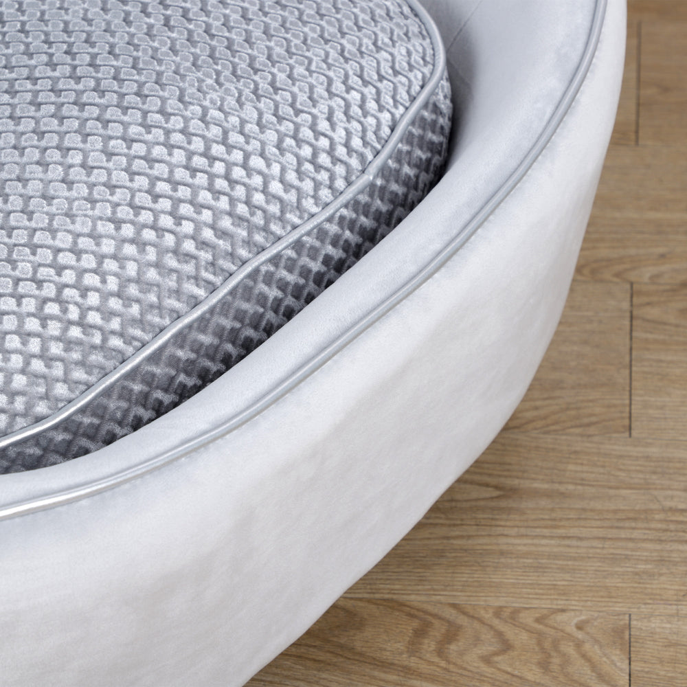 Dog Sofa for XS and S-Size Dogs with Thick Sponge Padded Cushion, Cat Lounge Bed with Washable Cover, Wooden Frame, PawHut,