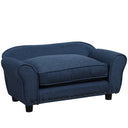 Dog Sofa for XS and S-Size Dogs with Thick Sponge Padded Cushion, Kitten Lounge Bed with Washable Cover, Wooden Frame, PawHut, Blue