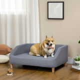 Dog Sofa, pet Bed, with Soft Cushion, Washable Cover, for Small, Medium & Large Dogs, PawHut, Blue