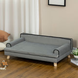 Dog Sofa, with Wooden Legs, Water-Resistant Fabric, for Medium & Large Dogs, PawHut, Green