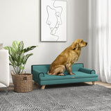 Dog Sofa, with Wooden Legs, Water-Resistant Fabric, for Medium & Large Dogs, PawHut, Green